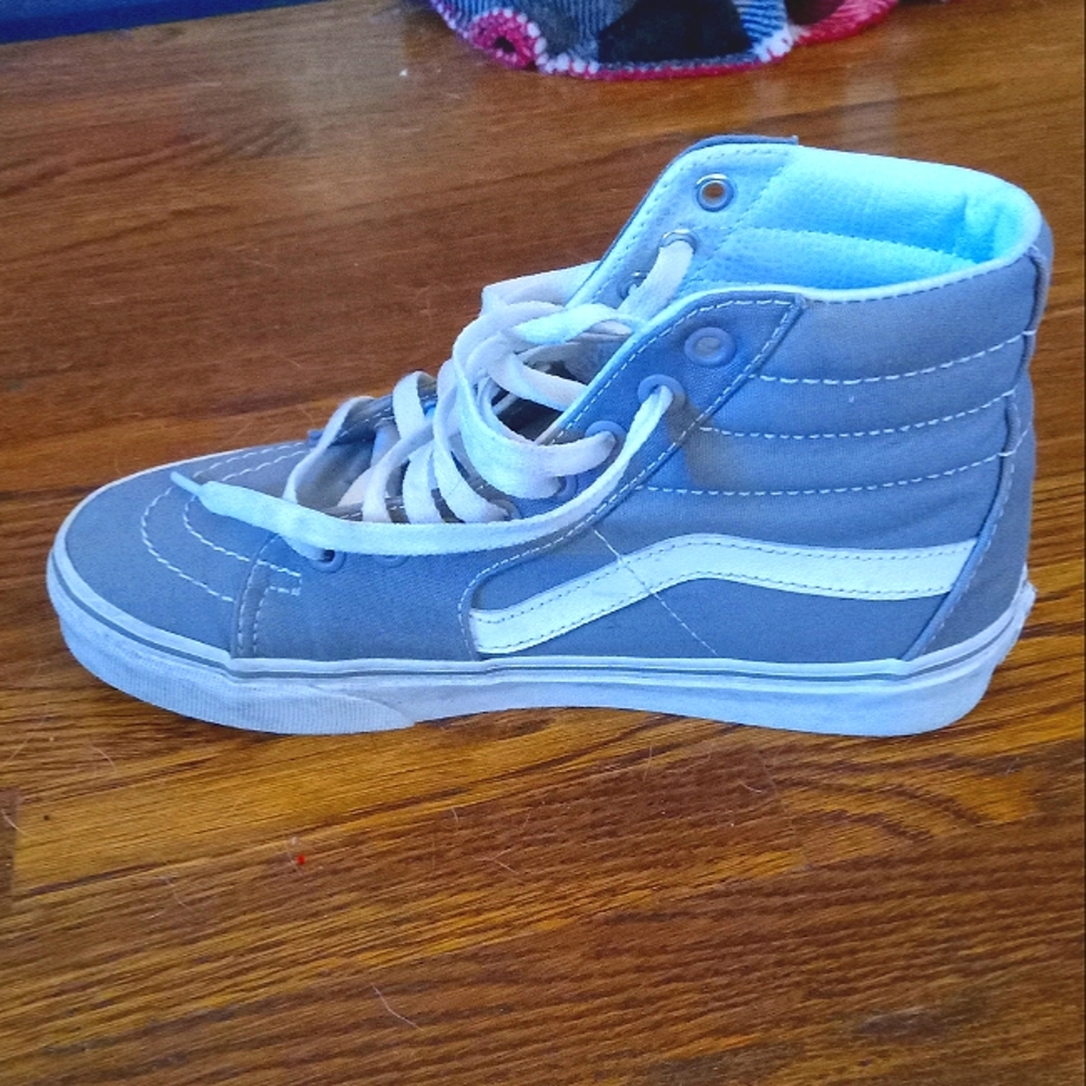 Vans Hi Top Unisex Grey White Men's size 5 Women's 6.5